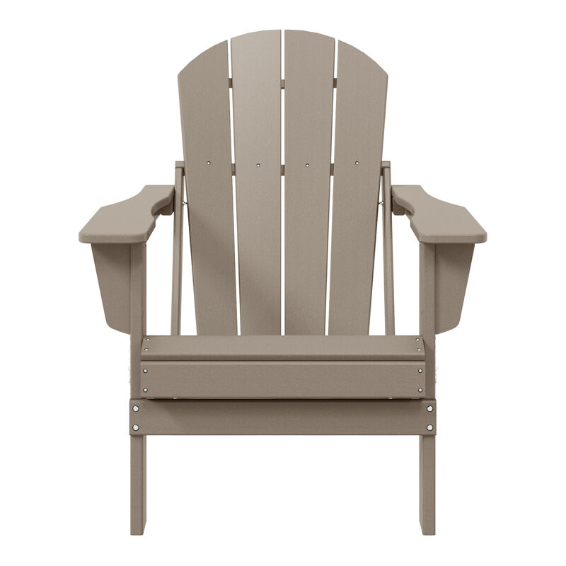 WestinTrends HDPE Outdoor Patio Folding Poly Adirondack Chair