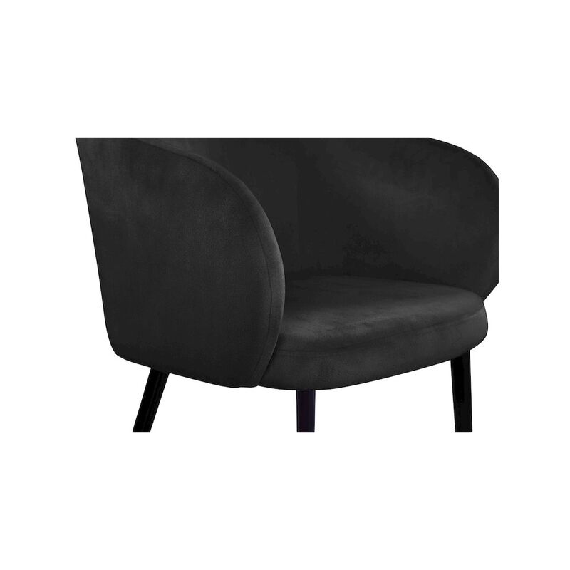 Meridian Furniture Louise Black Velvet Dining Chair