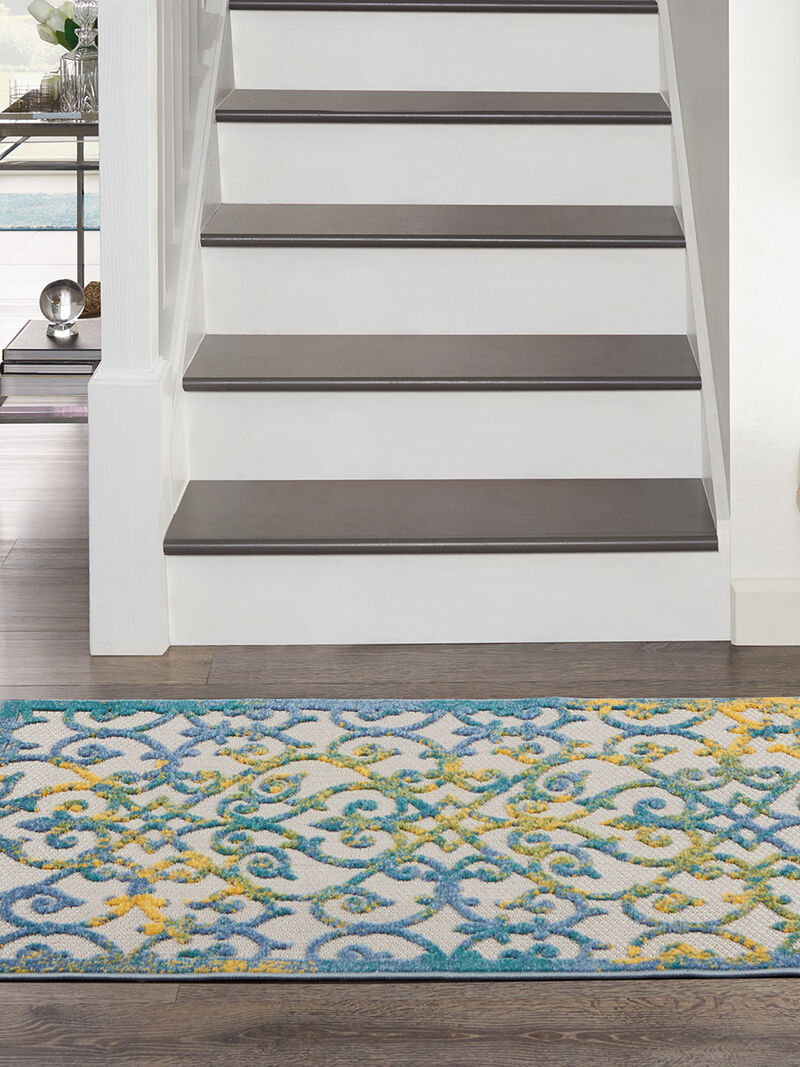 Aloha ALH18 Ivory/Navy 3'6" x 5'6" Rug