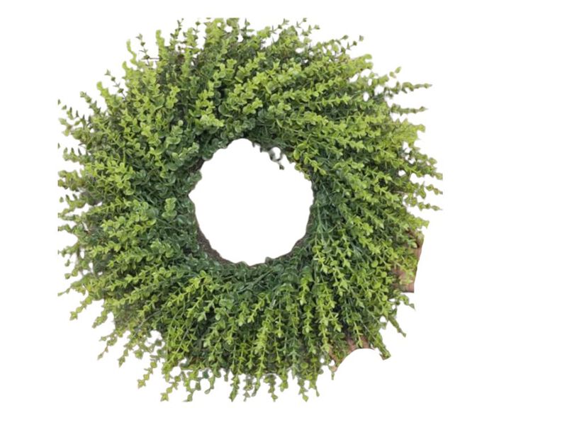 28 Inch Large Boxwoods Door Wreaths Front Spring Summer Outside All Season Green image number 0