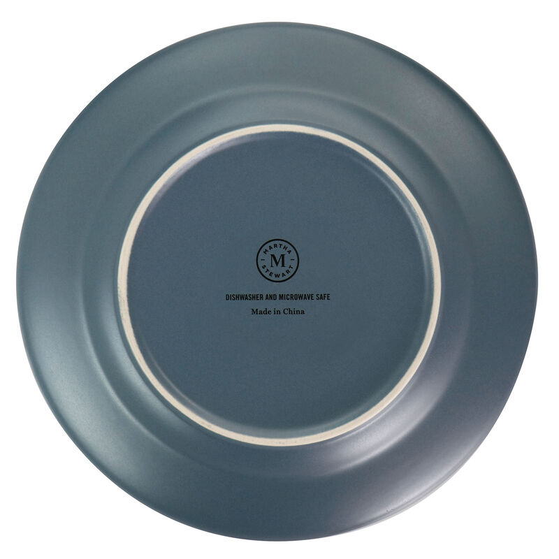 Martha Stewart 12 Piece Speckle Glaze Stoneware Dinnerware Set in Blue