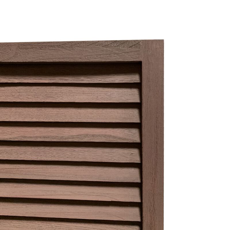 Decorative Washed Wood Shutter 3-Panel Divider &ndash; Folding Room Partition