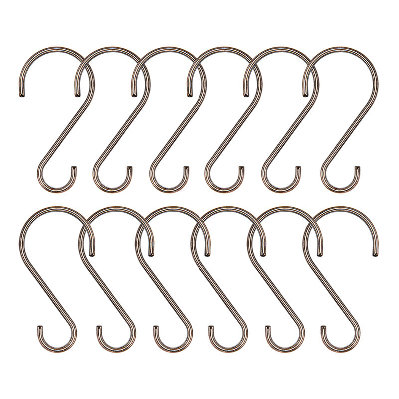 Zinc Shower Curtain Hooks, Set of 12 image number 3