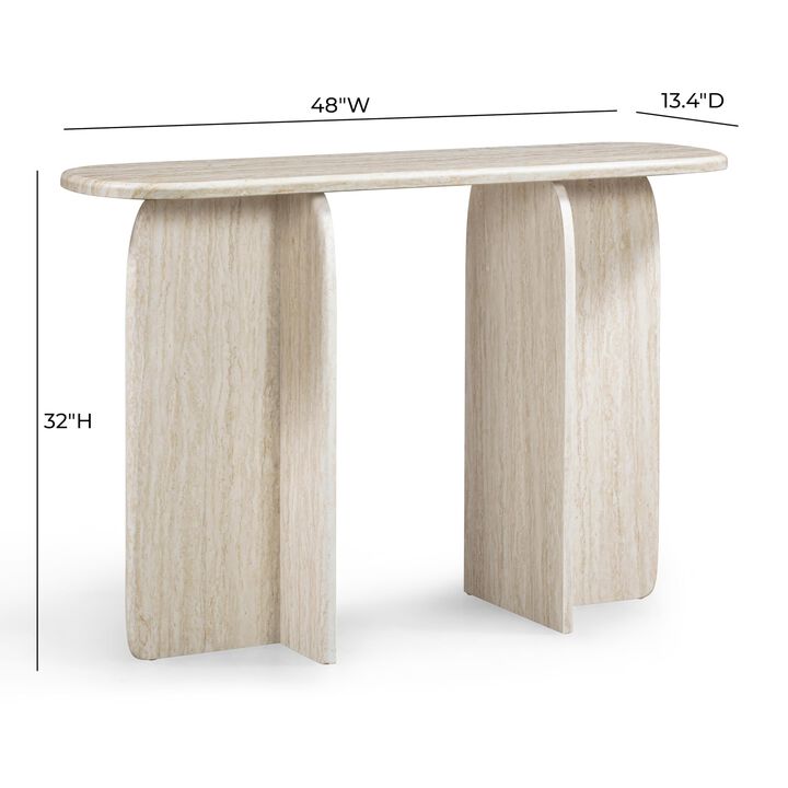 Tov Furniture Clementine Faux Travertine Console Table