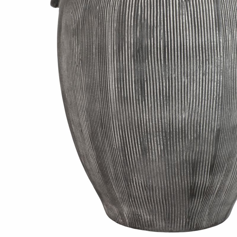 15" Weathered Jug With Handles, Black image number 4