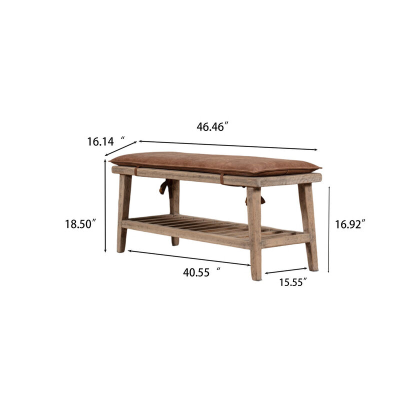 Modern Entryway Bench with Extra Seating image number 2