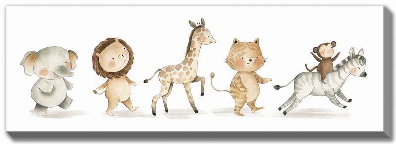 Safari Animals In A Row