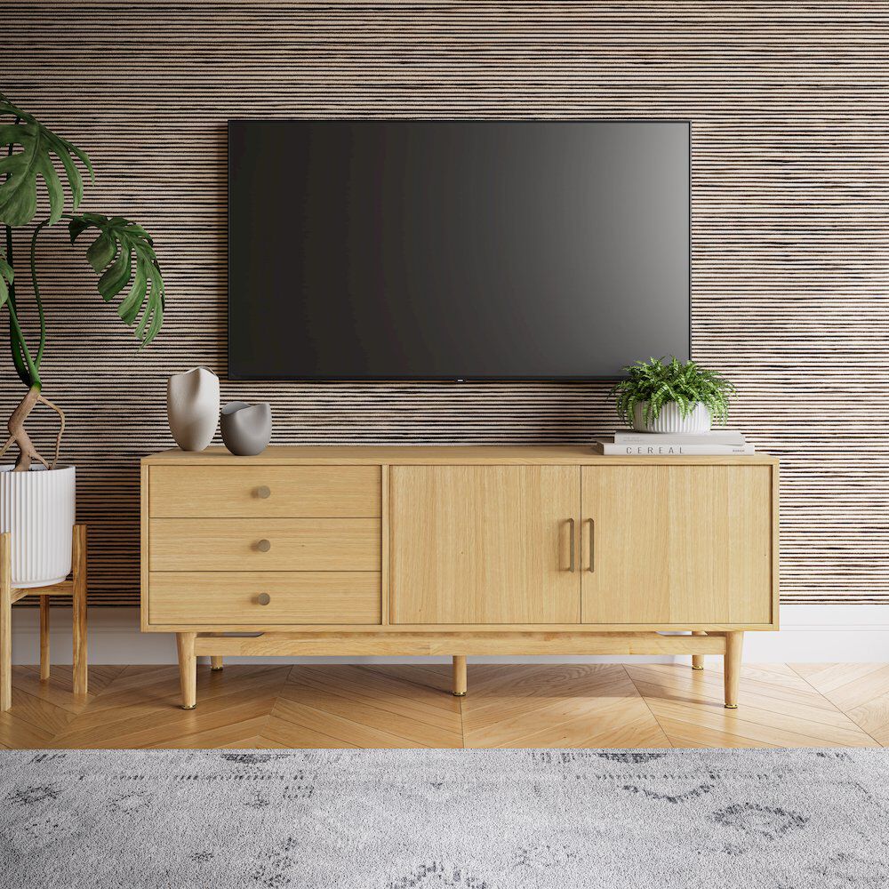 Jofran Olson 67 Mid-Century Modern Scandinavian Console TV Stand