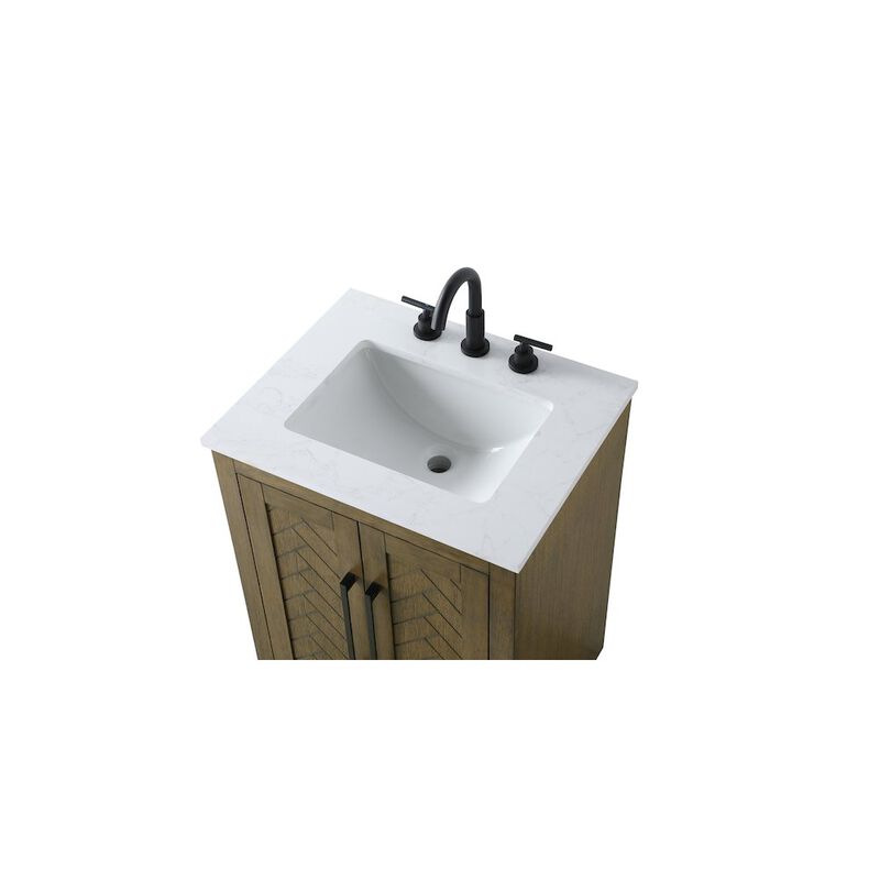 Elegant Kitchen and Bath 24 inch Single Bathroom Vanity in Hazel Oak