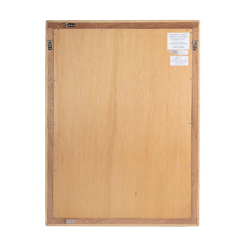 Butler Specialty Hana Woven Rattan Wall Mirror, Light Brown