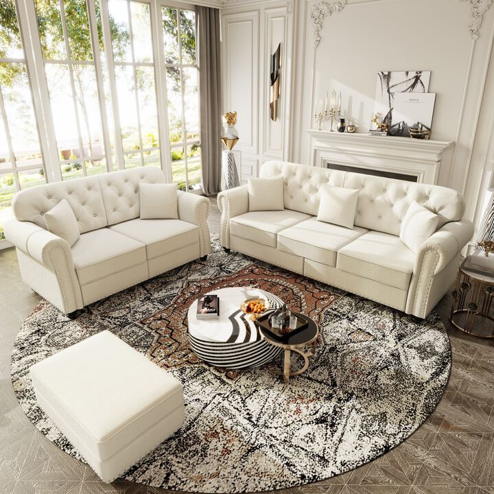 Takcaf Chesterfield Sofa Set