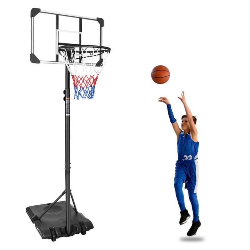Wolvif 5.6-to-7ft Height Adjustable Portable Basketball Hoop image number 5