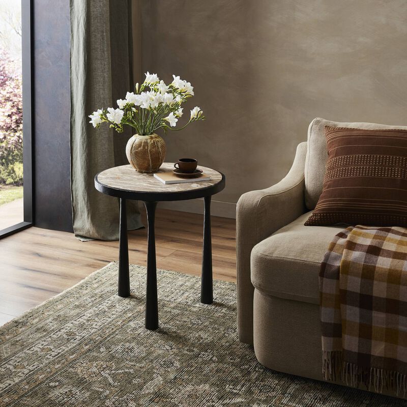 Billings Fossil Marble End Table