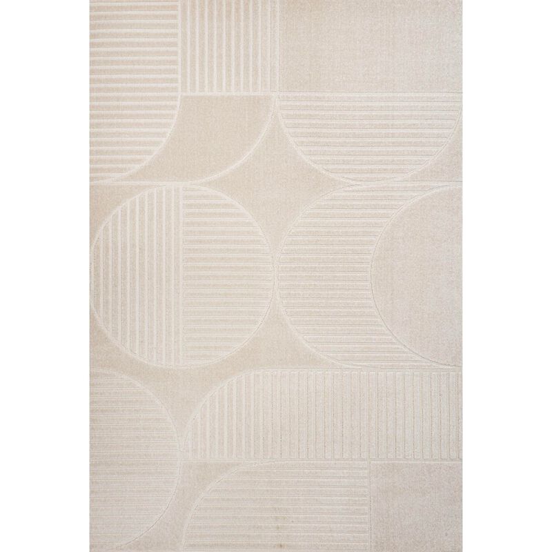 Nordby Geometric Arch Scandi Striped Area Rug