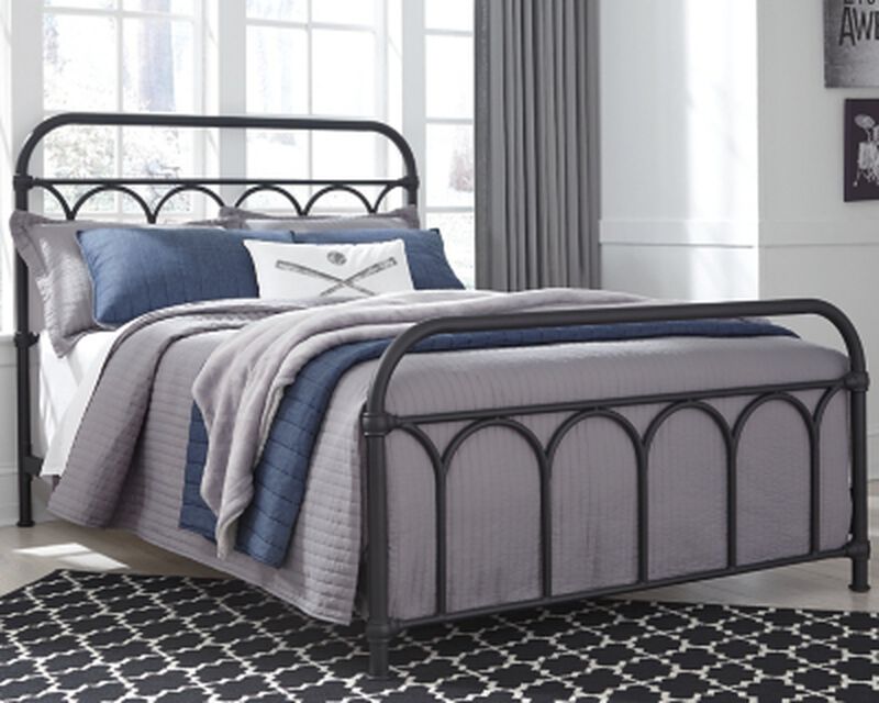 Nashburg Full Metal Bed Black