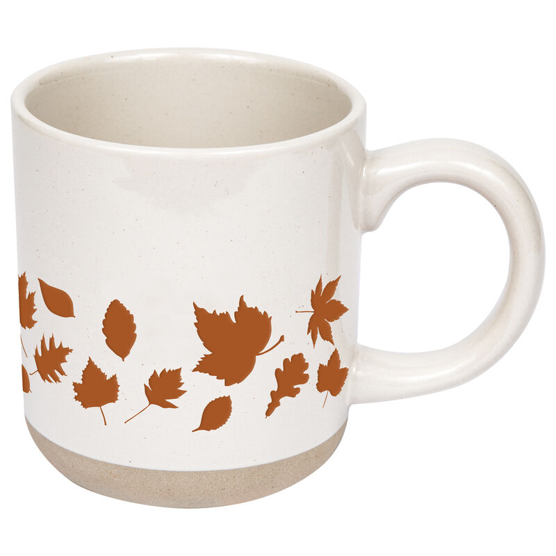 Orange Leaves 14 oz Stoneware Coffee Mug image number 0