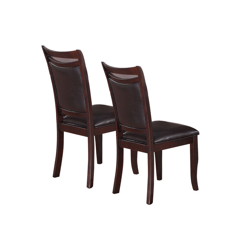Dark Espresso Upholstered Dining Chairs, Set of 2 image number 3