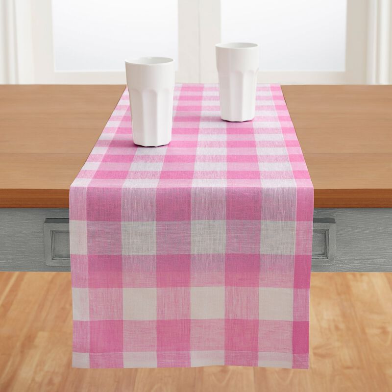 Christmas Linen Table Runner - Buffalo Check, Solino Home