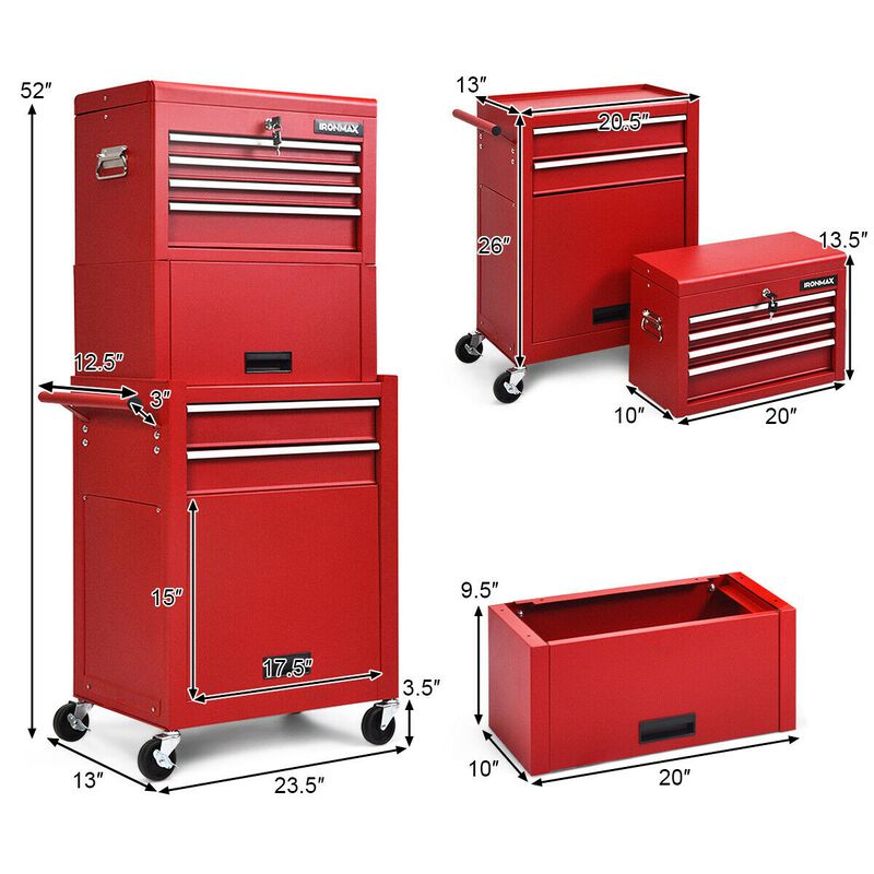 6-Drawer Tool Chest with Heightening Cabinet