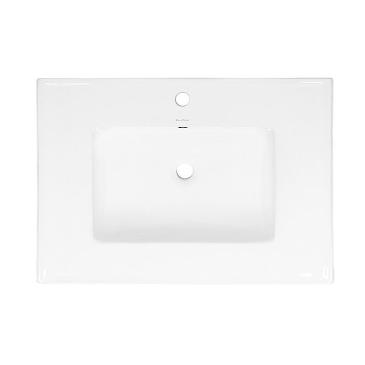30" Ceramic Vanity Sink Top