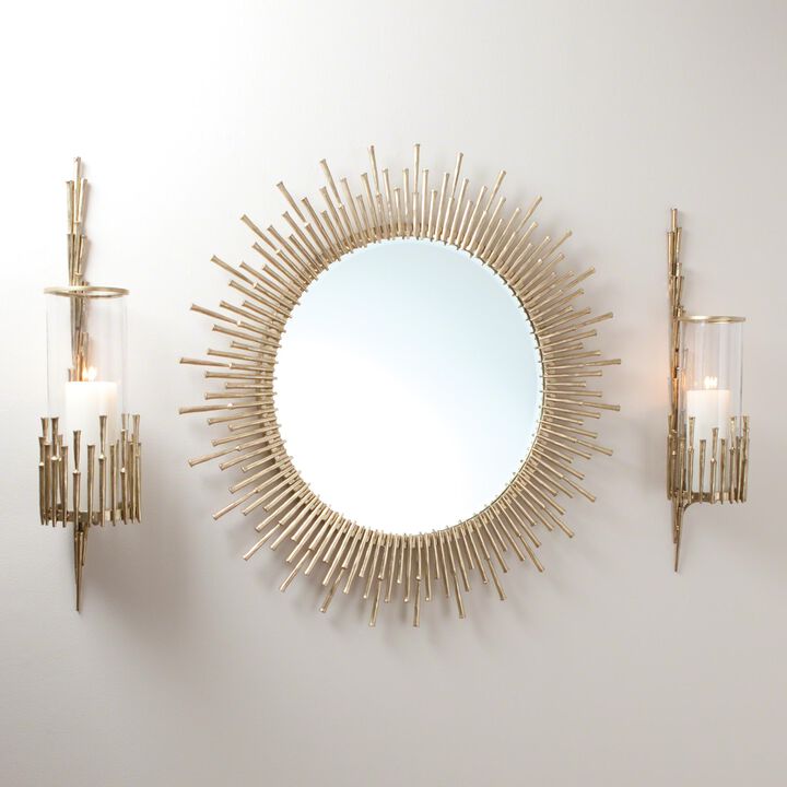Spike Mirror- Brass