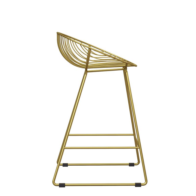 CosmoLiving by Cosmopolitan Ellis Wire Counter Height Bar Stool, Brass image number 5