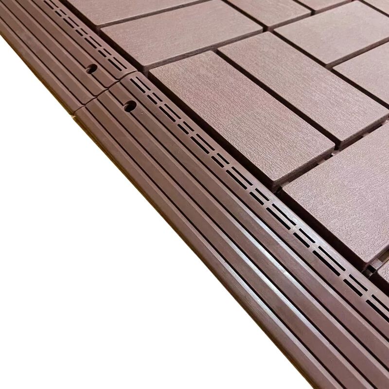 Interlocking Deck Tiles Corner Trim Pieces (30 Pcs+4 Corners), Waterproof, Easy Snap Edge Sealing Strips image number 2