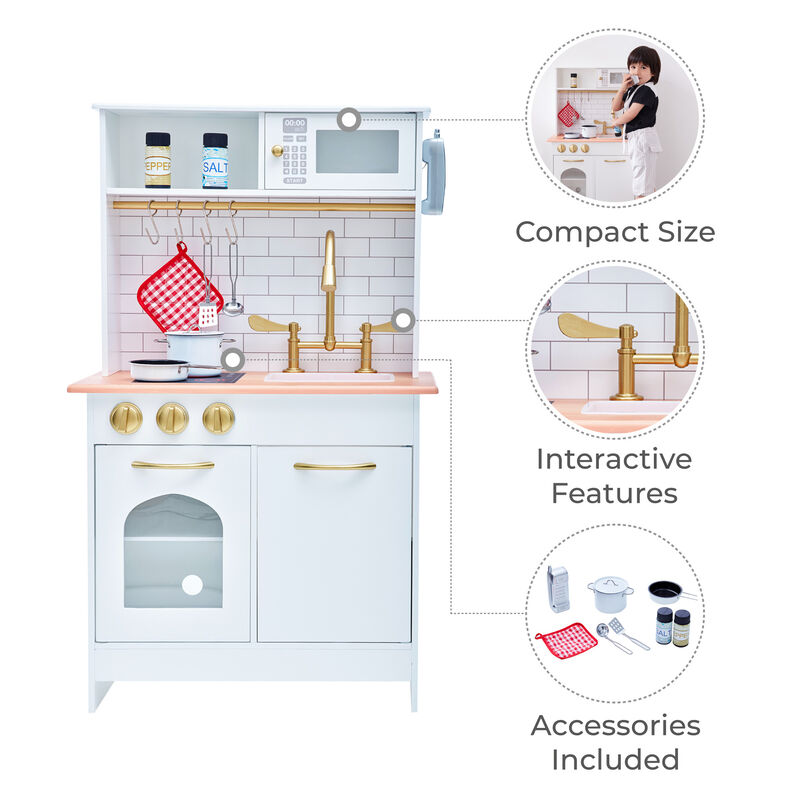 Teamson Kids Little Chef Boston Classic Play Kitchen & Cookware, White image number 2