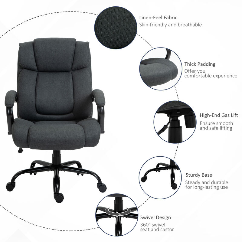 Hivvago Swivel Executive Office Chair with Adjustable Height image number 7