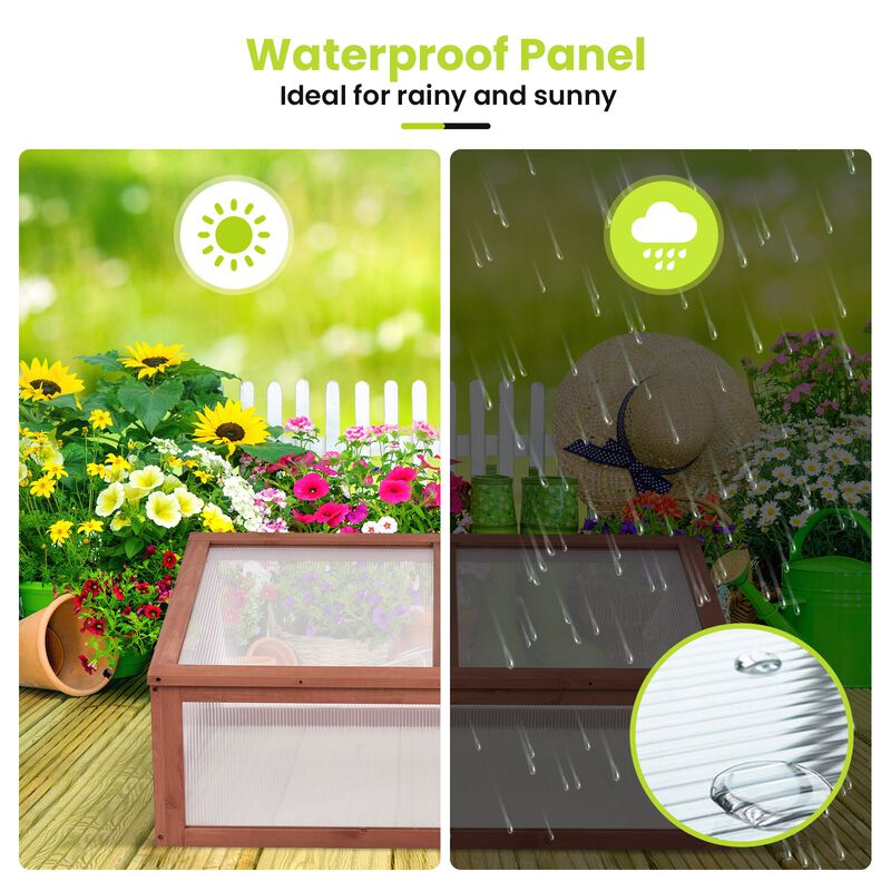 Outdoor Indoor Garden Portable Wooden Greenhouse image number 5