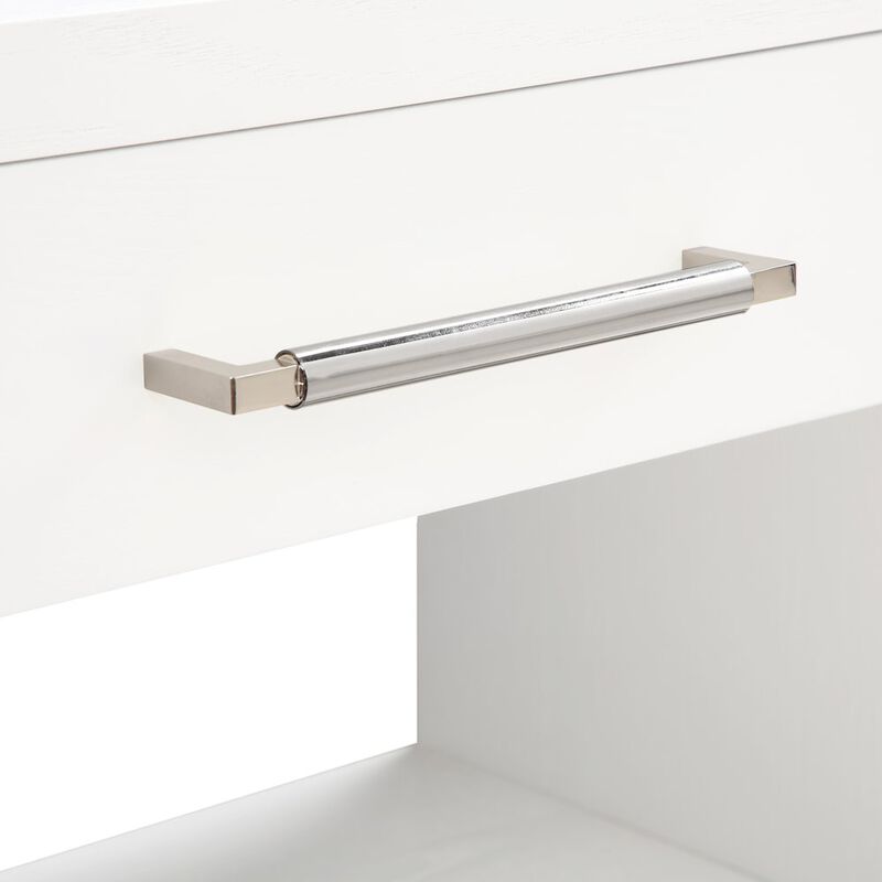 Meridian Furniture Avery White Wood Veneer Night Stand