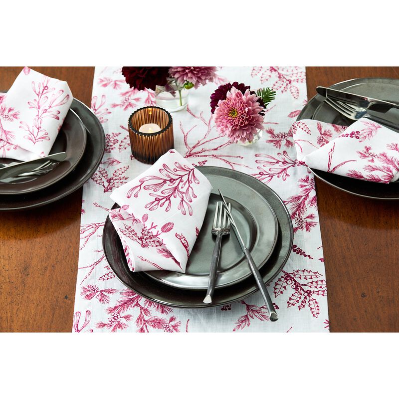 Linen Dinner Napkins - Winter Forest image number 6