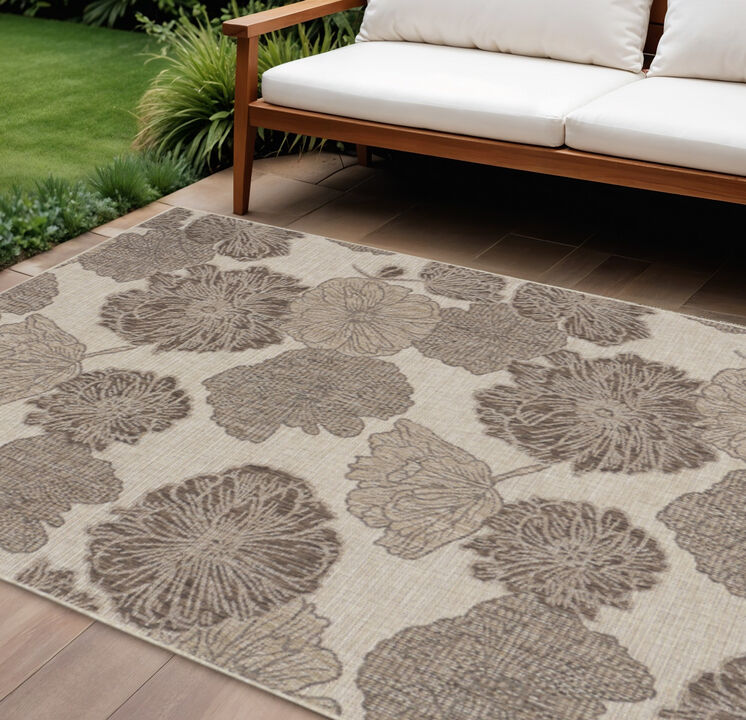 HomeRoots Floral Indoor Outdoor Area Rug