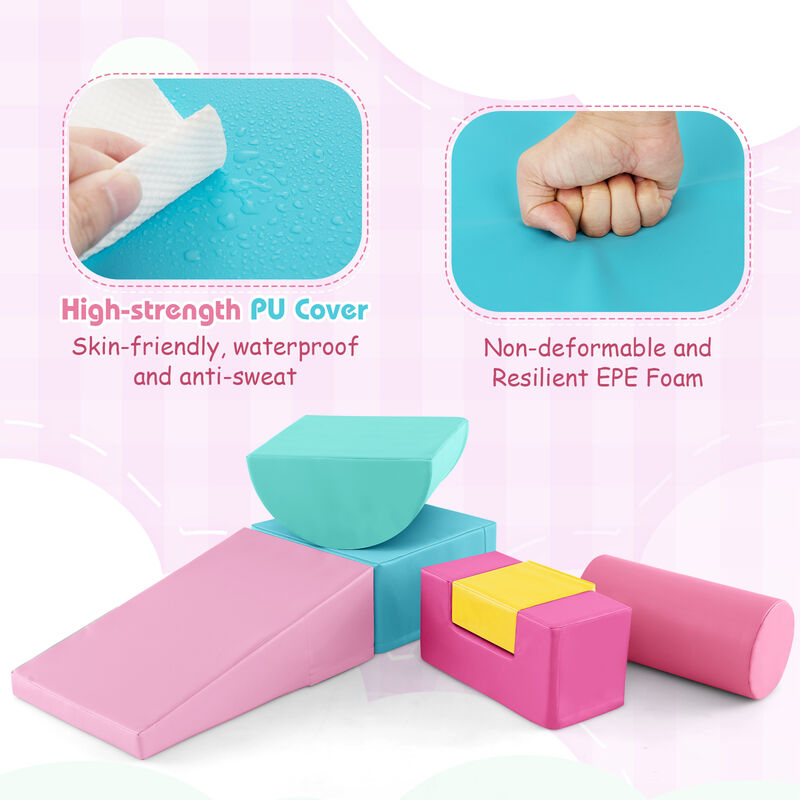 6-Piece Modular Foam Climbing Play Blocks for Toddlers &ndash; Indoor Activity Set image number 4