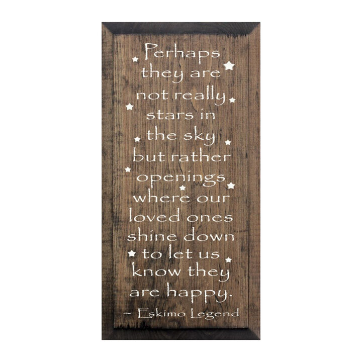 Memorial Wood Sign Loved Ones Shine Down Inspirational Sympathy Wall Decor
