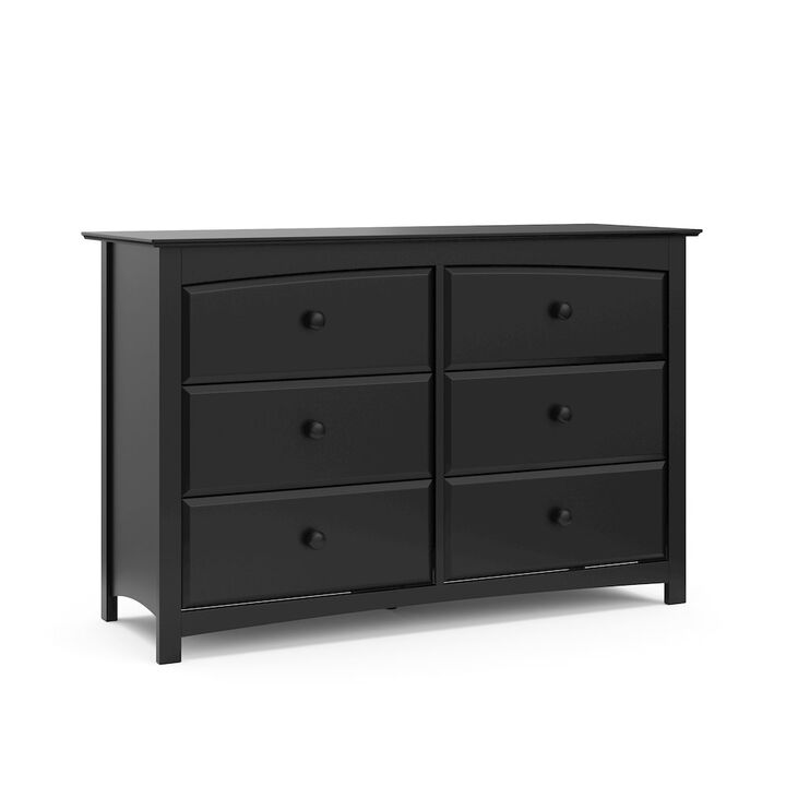 Storkcraft Kenton 6 Drawer Universal Double Dresser - Black