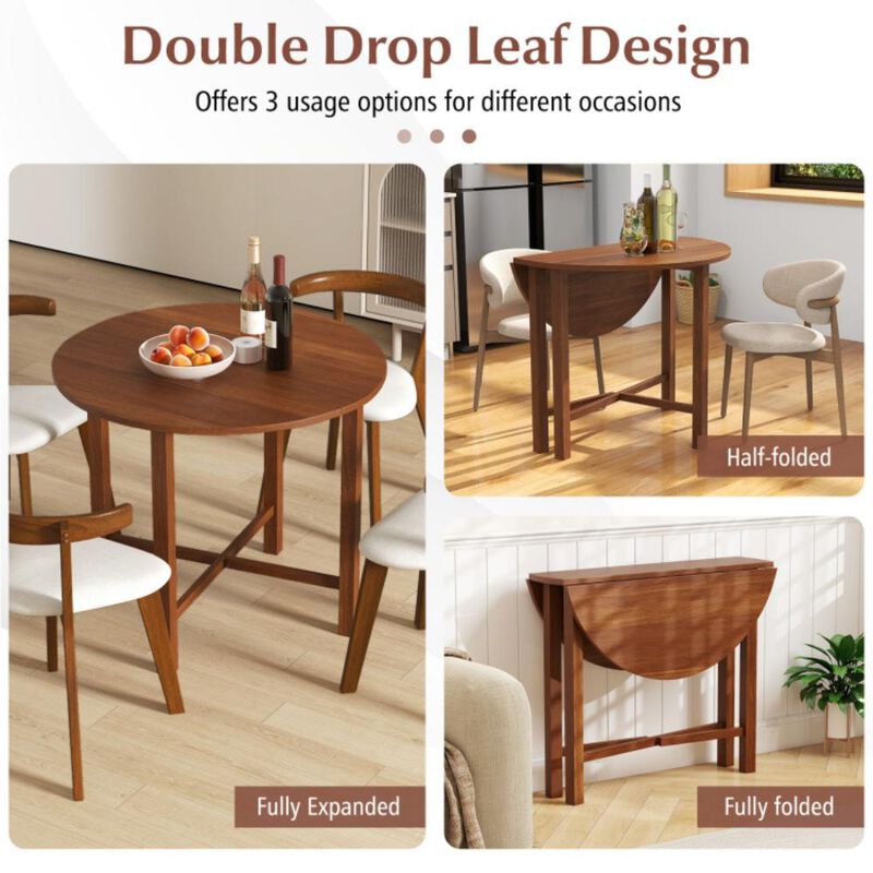 Hivvago Dual Drop Leaf Dining Table for Small Spaces