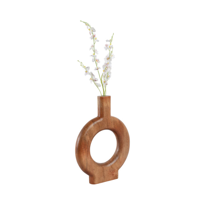 18x14" Donut Shaped Wood Vase
