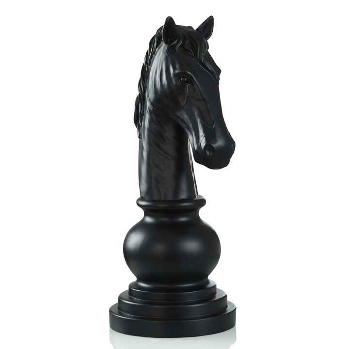 Knight Chess Piece-Black