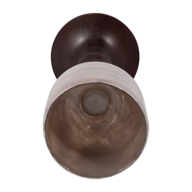 Glass, 24" Wooden Base Hurrican, Blush image number 3