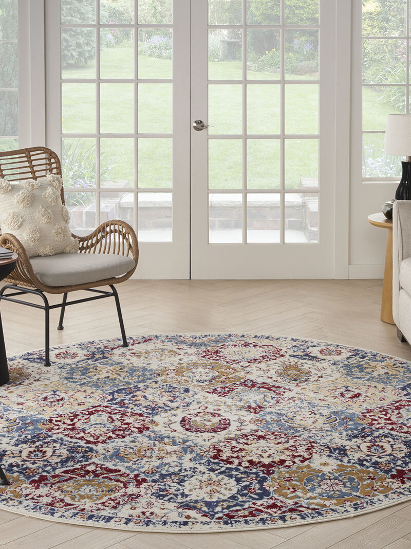 Grafix GRF31 Turquoise/Multicolor 5'3" x 7'3" Rug image number 1