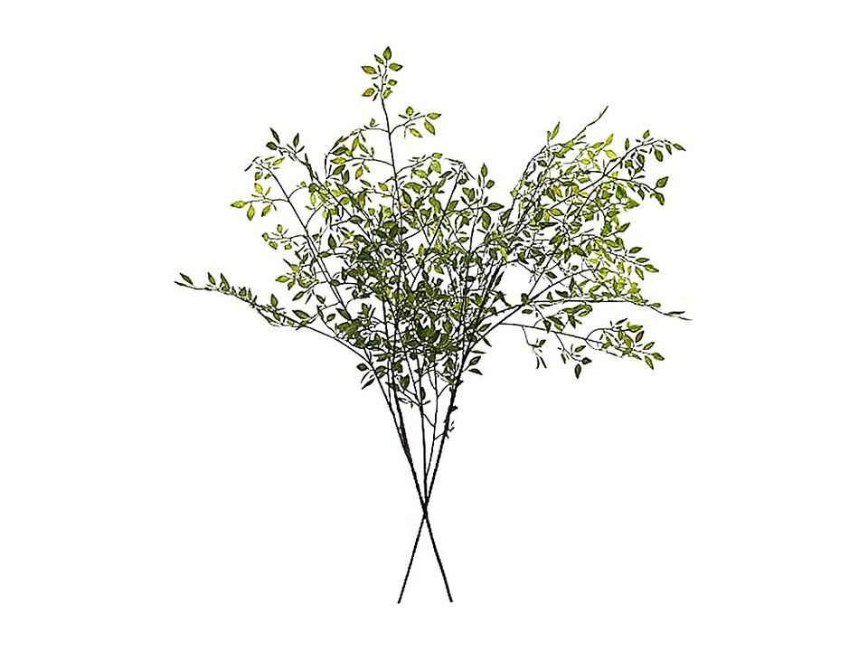 Artificial Plants 2 Pack 43 Inch Green Nandina Faux Branches Vase Shop Garden