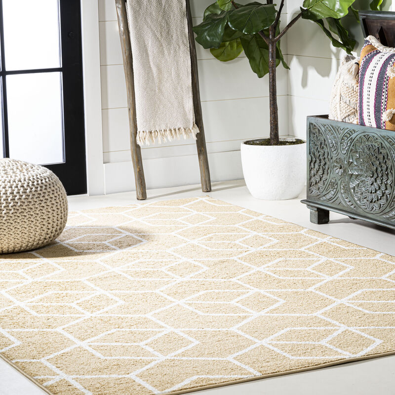 Tumbling Blocks Modern Geometric Area Rug