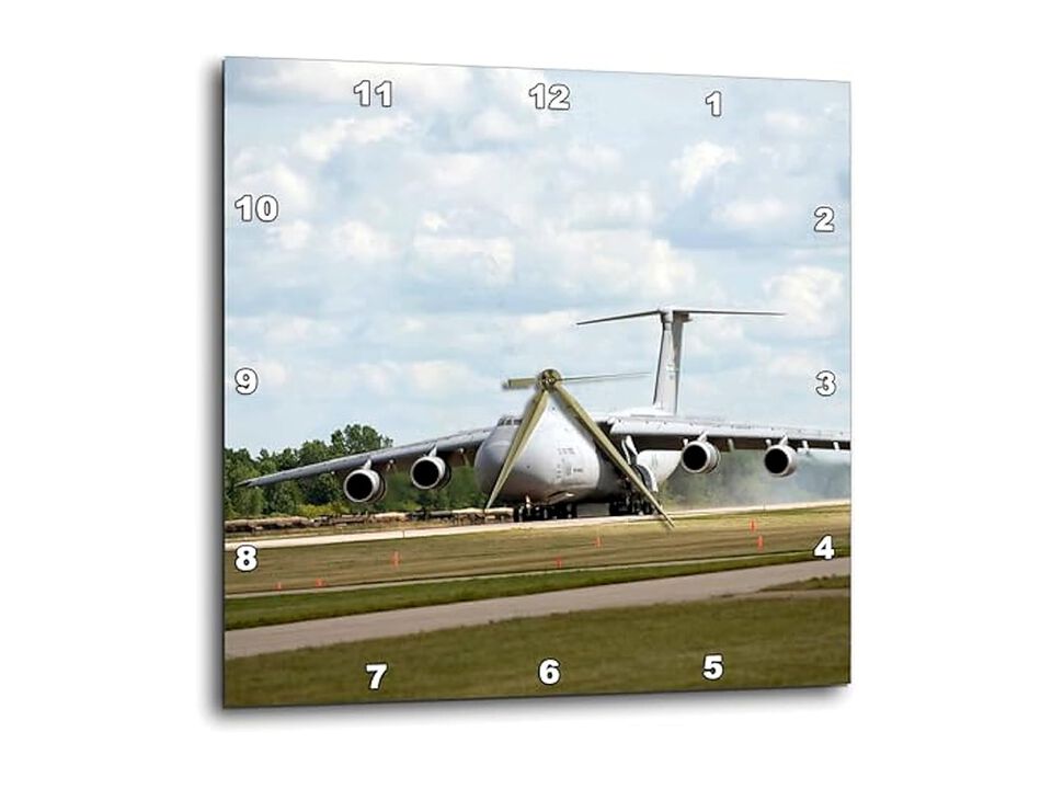Air Force Galaxy Cargo Aircraft Aviation Wall Clock 10 Inch Home Decor