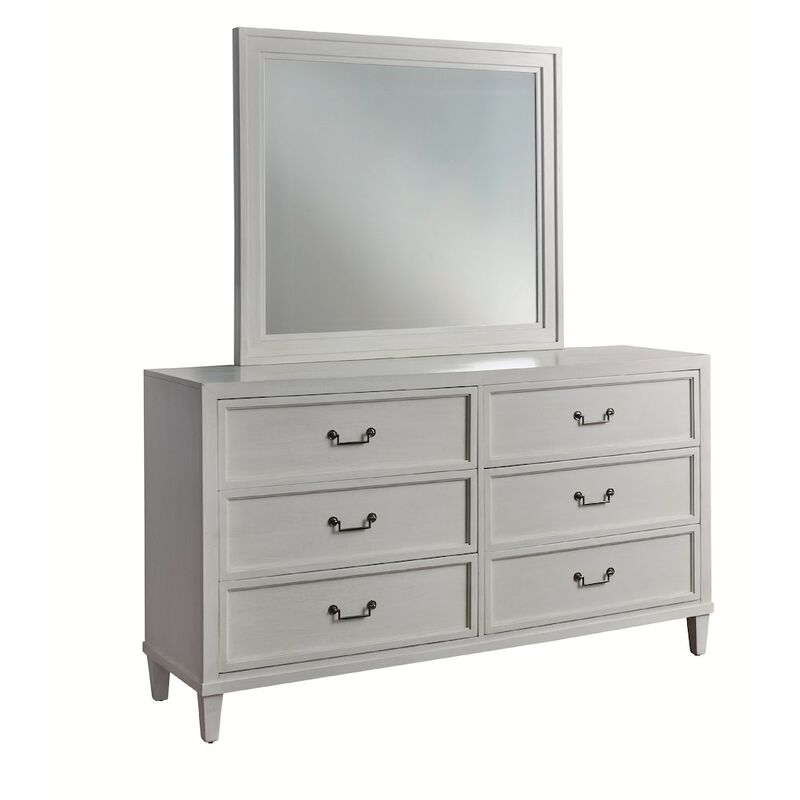 American Woodcrafters Dunescape Dresser with Mirror - White image number 0