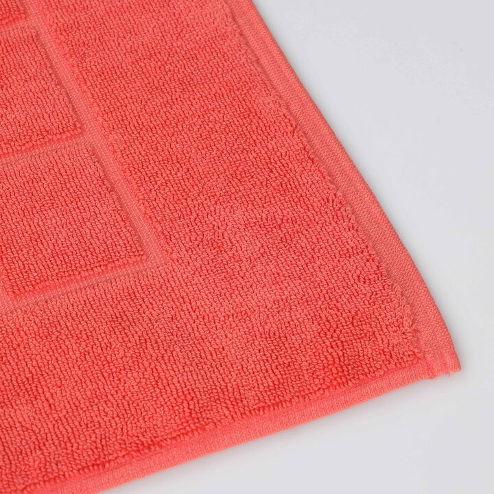 Washable Cotton Checkered Bath Rug Set of 2 for Bathrooms