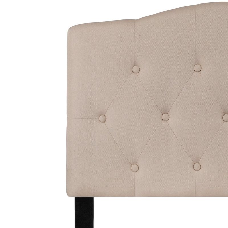 Flash Furniture Tufted Upholstered Twin Size Headboard in Beige Fabric image number 4