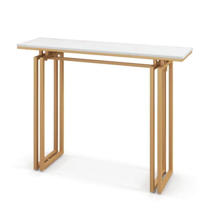 Hivvago 43.5 Inch Console Table with Heavy-duty Metal Frame