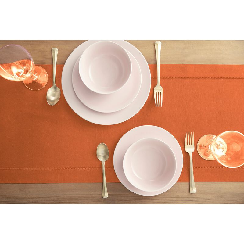 Cotton Linen Table Runner - Cotton Linen Hemstitch