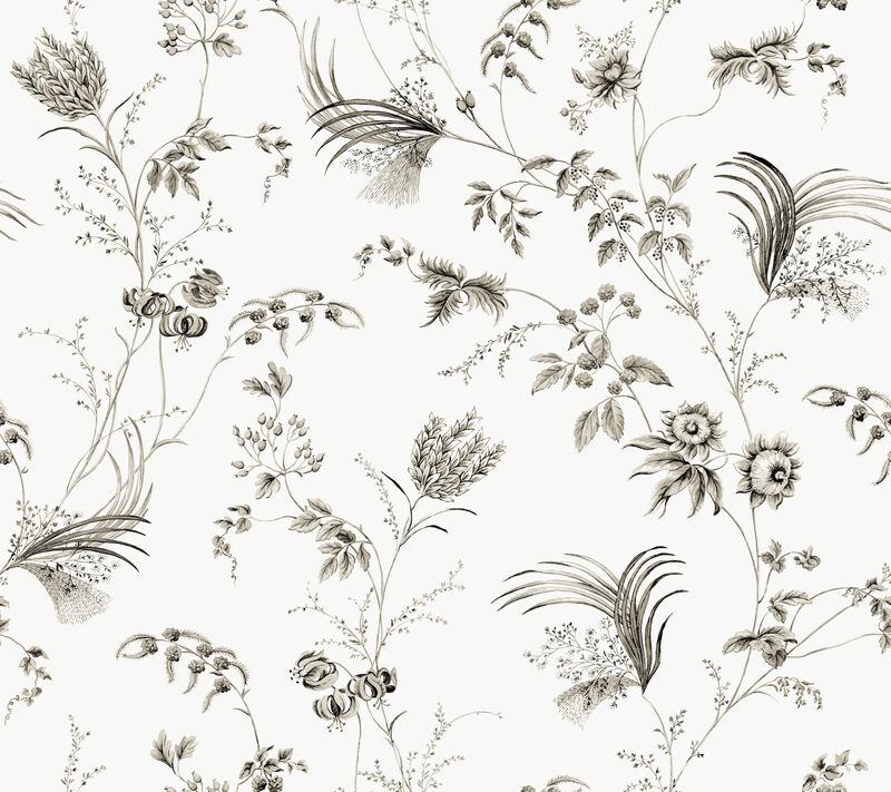 Floral Lace Black Wallpaper (Set of 2) image number 0